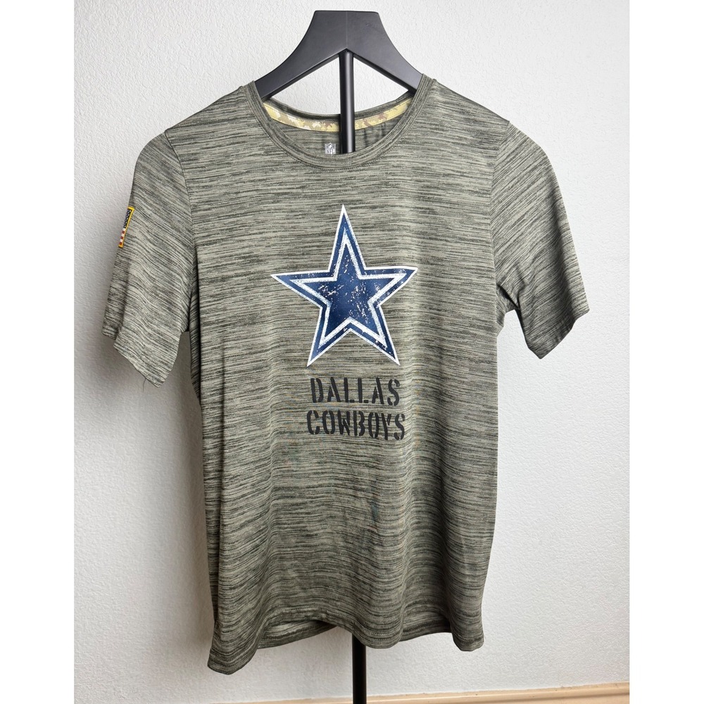 Nike Kids Dallas Cowboys Salute to Service Dri-FIT T-Shirt Olive Green Large L